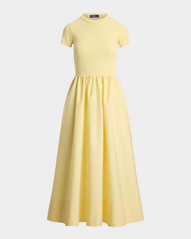 Cotton Short-Sleeve Dress